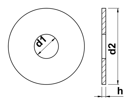 technical drawing of Fender Washers