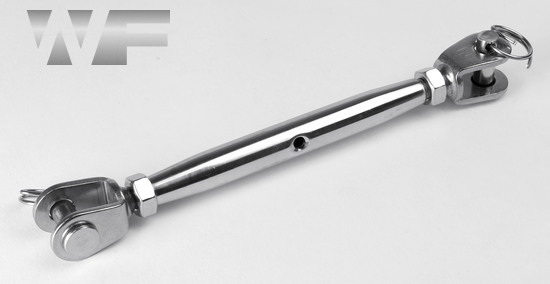 Turnbuckle with Closed Body and Welded Forks in A4 image
