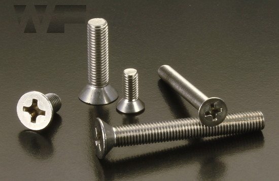 Image of UNF Phillips Csk Machine Screws ASME B18. 6.3 in A2 image