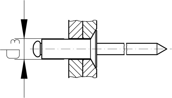 BlindRivet Cuntersunk Plain DIN 7337