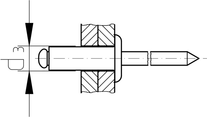 Figure 2: Joint hole diameter according to DIN 7337