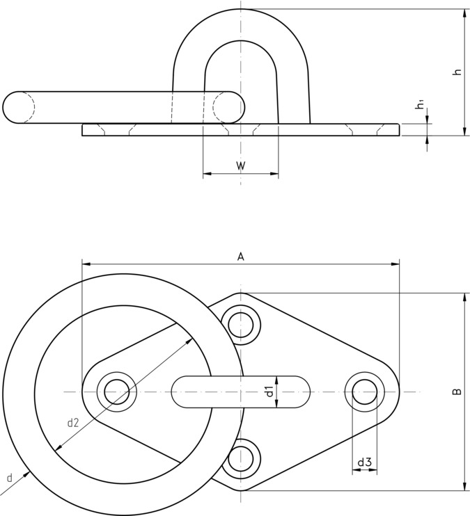 Diamond Pad Eye with Ring