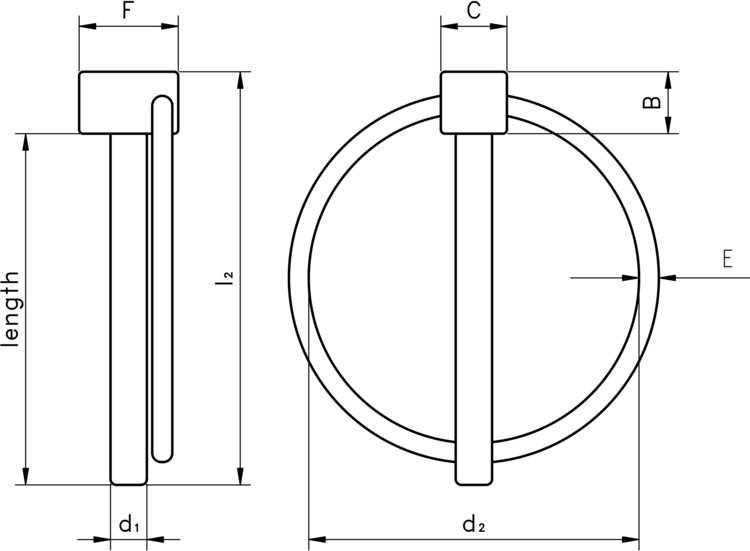 technical drawing of Linch Pins