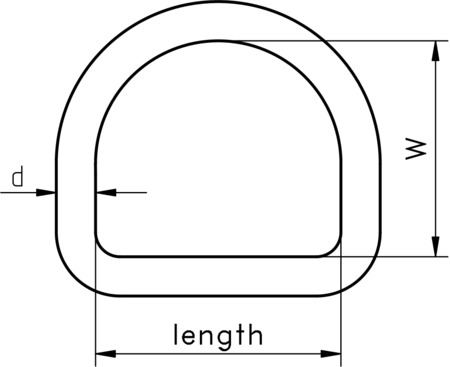 technical drawing of D Rings