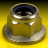 image of Hex Plain (Non-Serrated) Flange Nuts with Nylon Insert