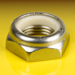 5/16-24 Hex Flange Top Lock Nut – Yellow Zinc – Grade G – 50 Pack