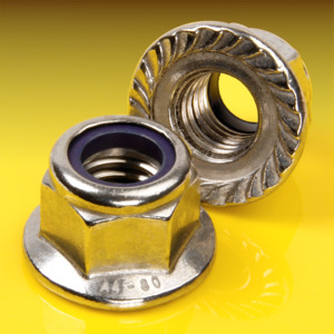 image of Hex Serrated Flange Nuts with Nylon Insert