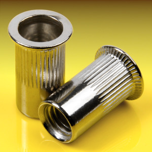 image of Rivet Nut Knurled with Countersunk Head, Open Type