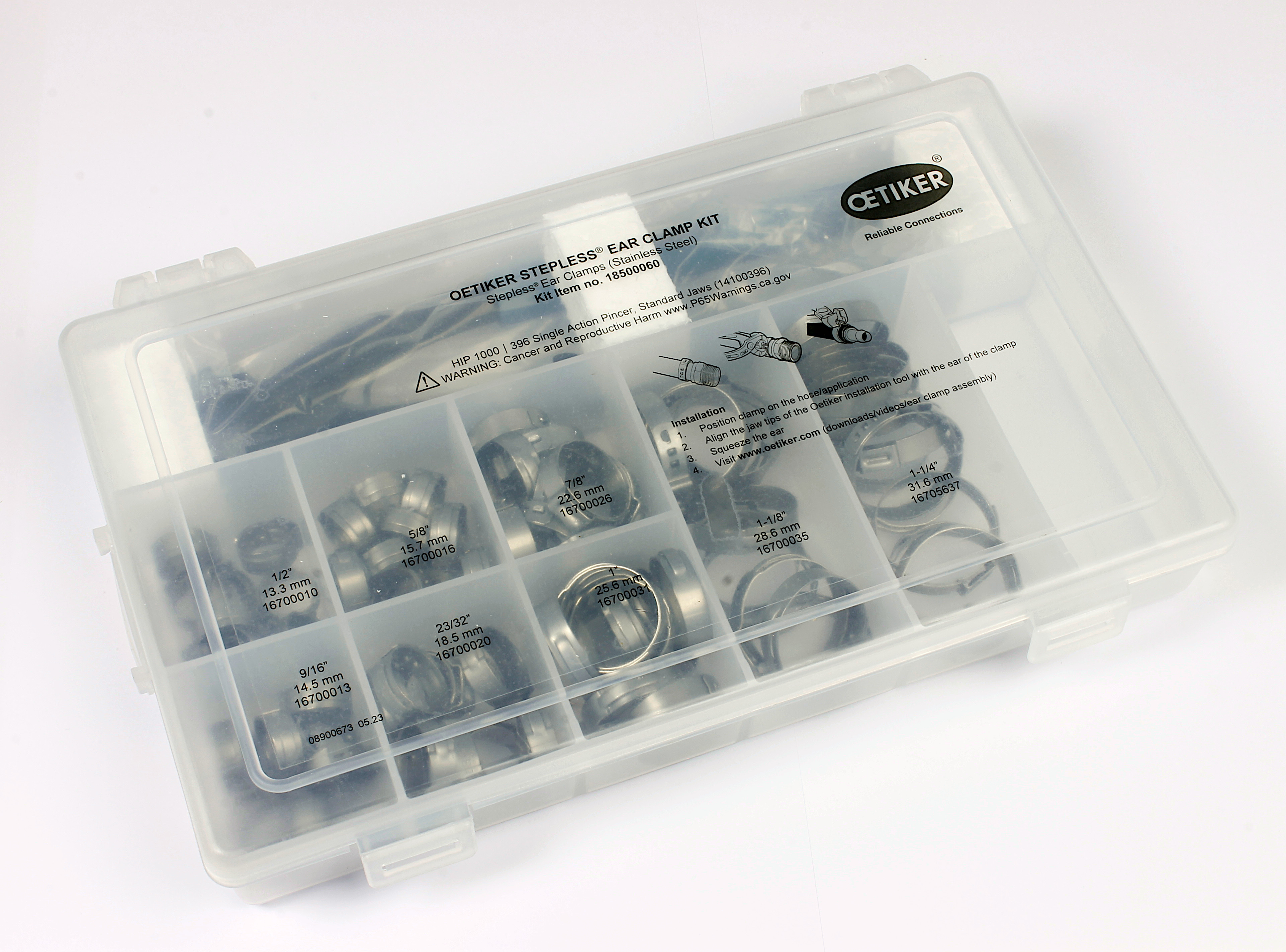 Oetiker PG167 Stepless Ear Clip Assortment