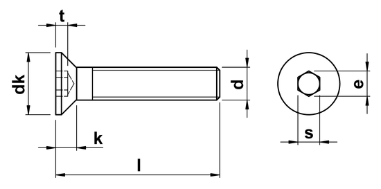 Socket Head Countersunk Screw M16 X 40mm In A2 Stainless