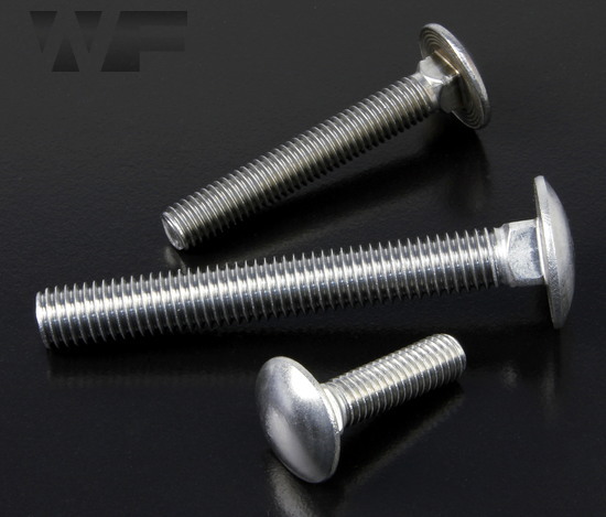 Carriage Bolts DIN 603 with full thread in A2 image