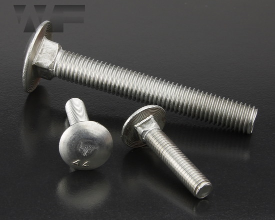 Carriage Bolts DIN 603 with full thread in A4 image