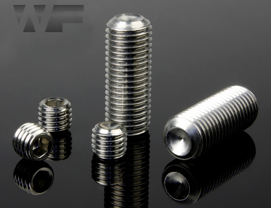 A2 Stainless Steel Setscrews DIN 916 4mm 5mm 6mm Socket Cup Point Grub Screws