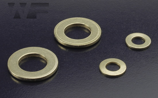 Form A Washers ISO 7089 non chamfer & 7090 chamfered (DIN 125A) in BRASS image