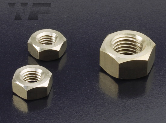 Full Hex Nuts Standard Pitch - DIN 934 (ISO 4032) in BRASS image