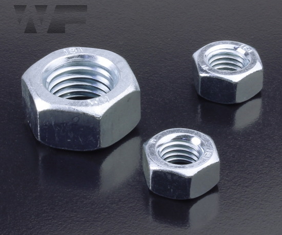 Full Hex Nuts Standard Pitch - DIN 934 (ISO 4032) in BZP-8 image