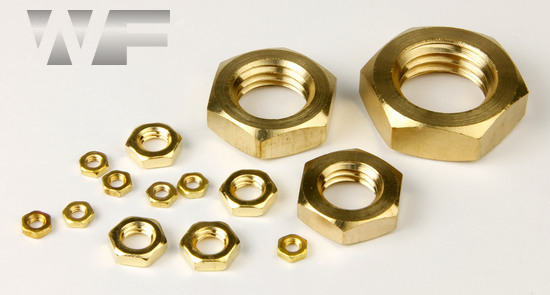 Half Nuts (Lock Nut) Coarse Pitch ISO 4035 (DIN 439 part 2) in BRASS image