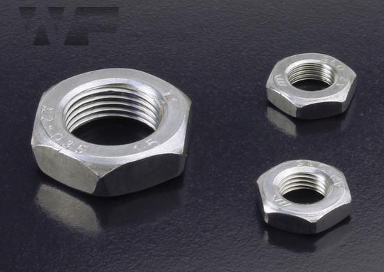 A2 Stainless Fine Pitch Half/Thin Locking Nuts 