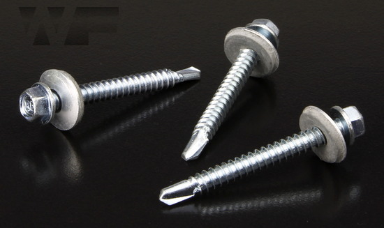 Hex Head Tek Screws for Light Steel Section 1.2mm to 3.5mm with Bonded EPDM Washer in A2 Stainless Steel image