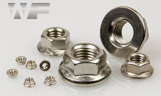 Hex Plain Flange Nuts EN 1661 (DIN 6923) in A2 image