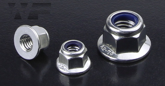 Hex Plain (Non-Serrated) Flange Nuts with Nylon Insert DIN 6926 in A2 image