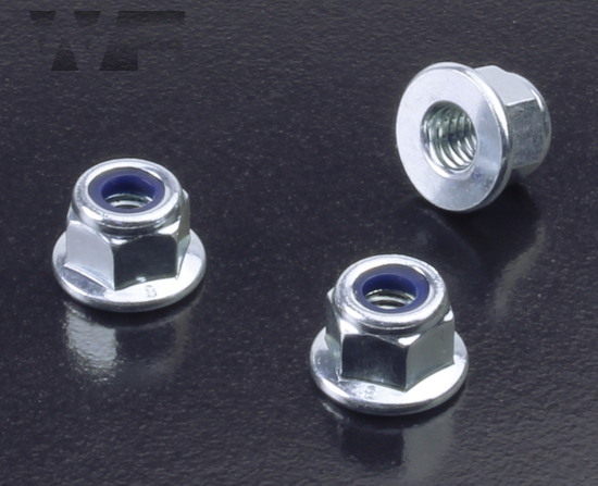 Hex Plain (Non-Serrated) Flange Nuts with Nylon Insert in BZP-8 image