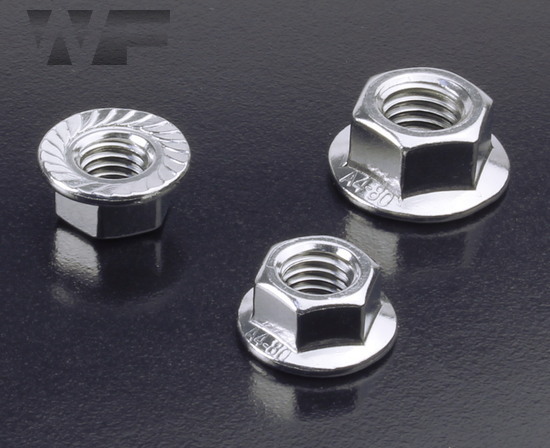 Hex Serrated Flange Nuts EN 1661 (DIN 6923) in A4 image