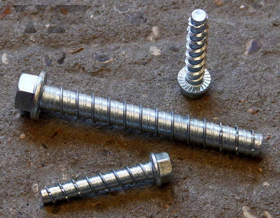 Concrete Bolt Index Hex Head Flange 12 x 110 in BZP Steel