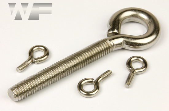 Metric Thread Screw with Open Eye in A2 image