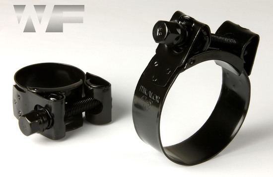 Mikalor Supra Hose Clamps W2 with a Black Satin Finish image