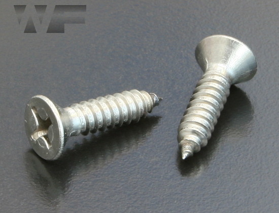 Phillips Csk Self Tapping Screws Type C (AB) ISO 7050 (DIN 7982H) in A2 image