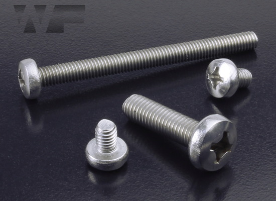 Machine Screw Phillips Pan M6 x 80mm in A4 Stainless