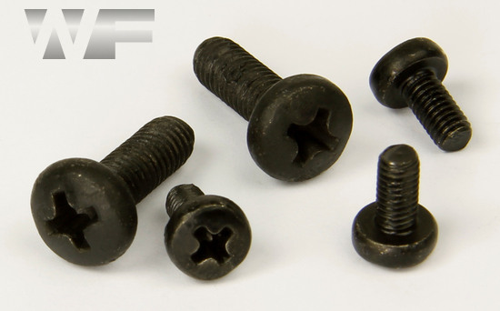 Phillips Pan Head Machine Screws DIN 7985 H in BlackZP image