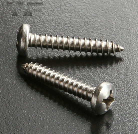 6G X 1 1/4" Slotted Pan Head Self Tapping Screws Stainless DIN 7971-50PK
