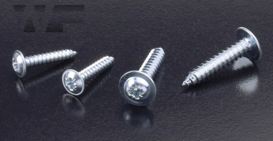 Pozi Pan Head Self Tapping Screws with Flange Type C in BZP image