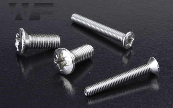 Qty 50   M5 x 8mm BZP Steel Pozi Countersunk Machine Screws Posi CSK Bolts 