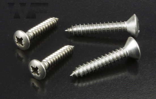 8G X 1 1/4"  Pozi Raised CSK Self Tapping Screws Stainless DIN 7983-50 Pack