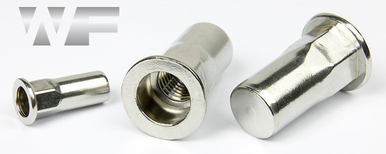 Rivet Nut Hex with Flat Head, Closed Type in A2 image