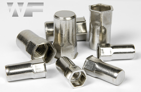 Rivet Nut Hex with Small Countersunk Head, Closed Type in A2 image
