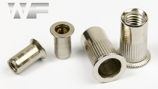 Rivet Nut Knurled with Countersunk Head, Open Type in A4 image