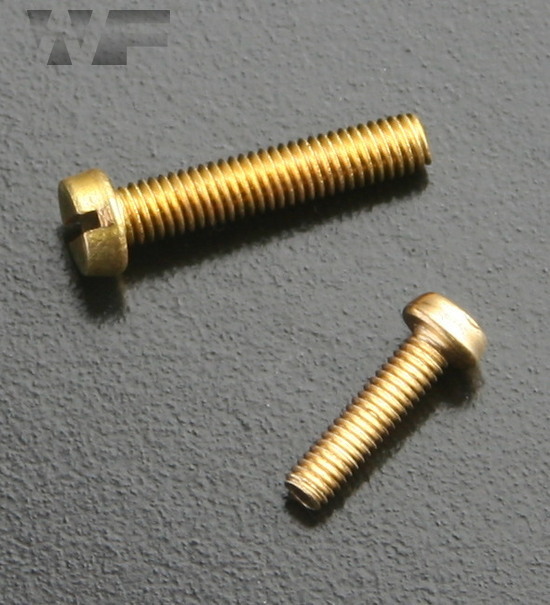 Brass M4 Slotted Cheese Head Machine Screws ISO 1207 (DIN 84