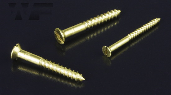 Slotted Countersunk Wood Screws DIN 97 in BRASS image