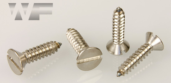 Slotted Csk Self Tapping Screws Type C  in A2 image