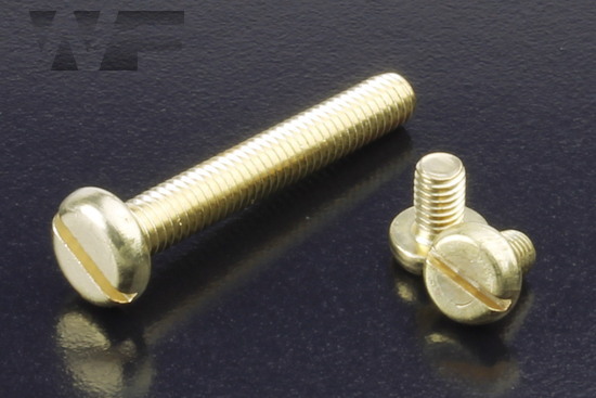 Slotted Pan Machine Screws ISO 1580 (DIN 85) in BRASS image