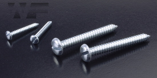 Slotted Pan Self Tapping Screws Type C (AB) in BZP image