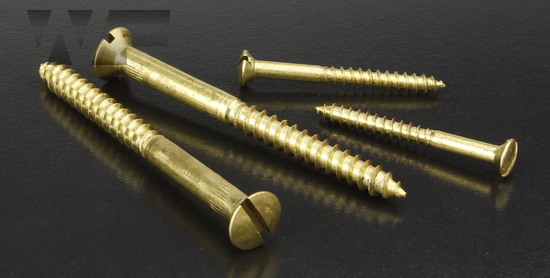 Slotted Raised Countersunk Wood Screws DIN 95 in BRASS image