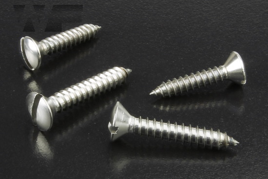 8G X 1"  Slotted Raised CSK Self Tapping Screws Stainless DIN 7973-50 PACK 