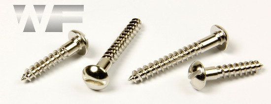 Slotted Round Head Wood Screws DIN 96 in BRASS-Nickel image