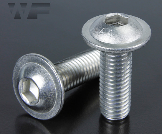 80Pcs M4 X 14mm Flanged Button Head Screws - Black Oxide, 304 Stainless Steel