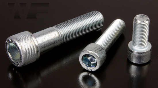 M10 x 1.25 x 25mm Fine Pitch Socket Head Cap Screw in 12.9 Bright Zinc  Plated - DIN 912 (ISO4762) - Westfield Fasteners Ltd